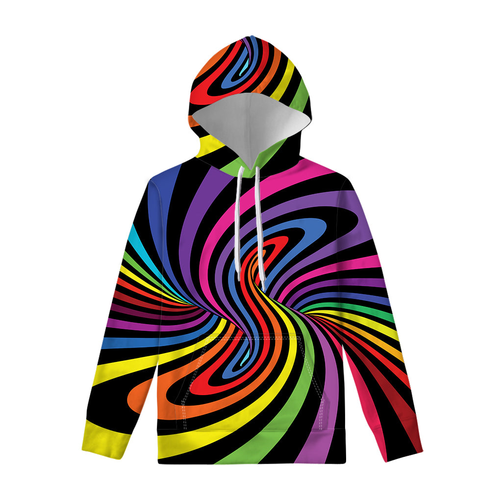 Rainbow Torus Psychedelic Print Pullover Hoodie