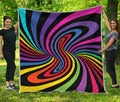 Rainbow Torus Psychedelic Print Quilt