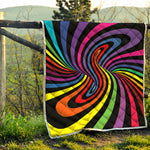 Rainbow Torus Psychedelic Print Quilt