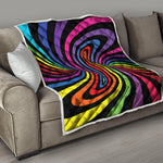 Rainbow Torus Psychedelic Print Quilt