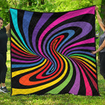 Rainbow Torus Psychedelic Print Quilt