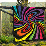Rainbow Torus Psychedelic Print Quilt