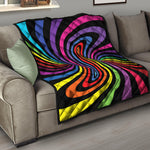 Rainbow Torus Psychedelic Print Quilt