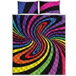 Rainbow Torus Psychedelic Print Quilt Bed Set