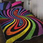 Rainbow Torus Psychedelic Print Quilt Bed Set