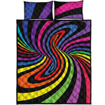 Rainbow Torus Psychedelic Print Quilt Bed Set