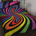 Rainbow Torus Psychedelic Print Quilt Bed Set