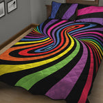 Rainbow Torus Psychedelic Print Quilt Bed Set