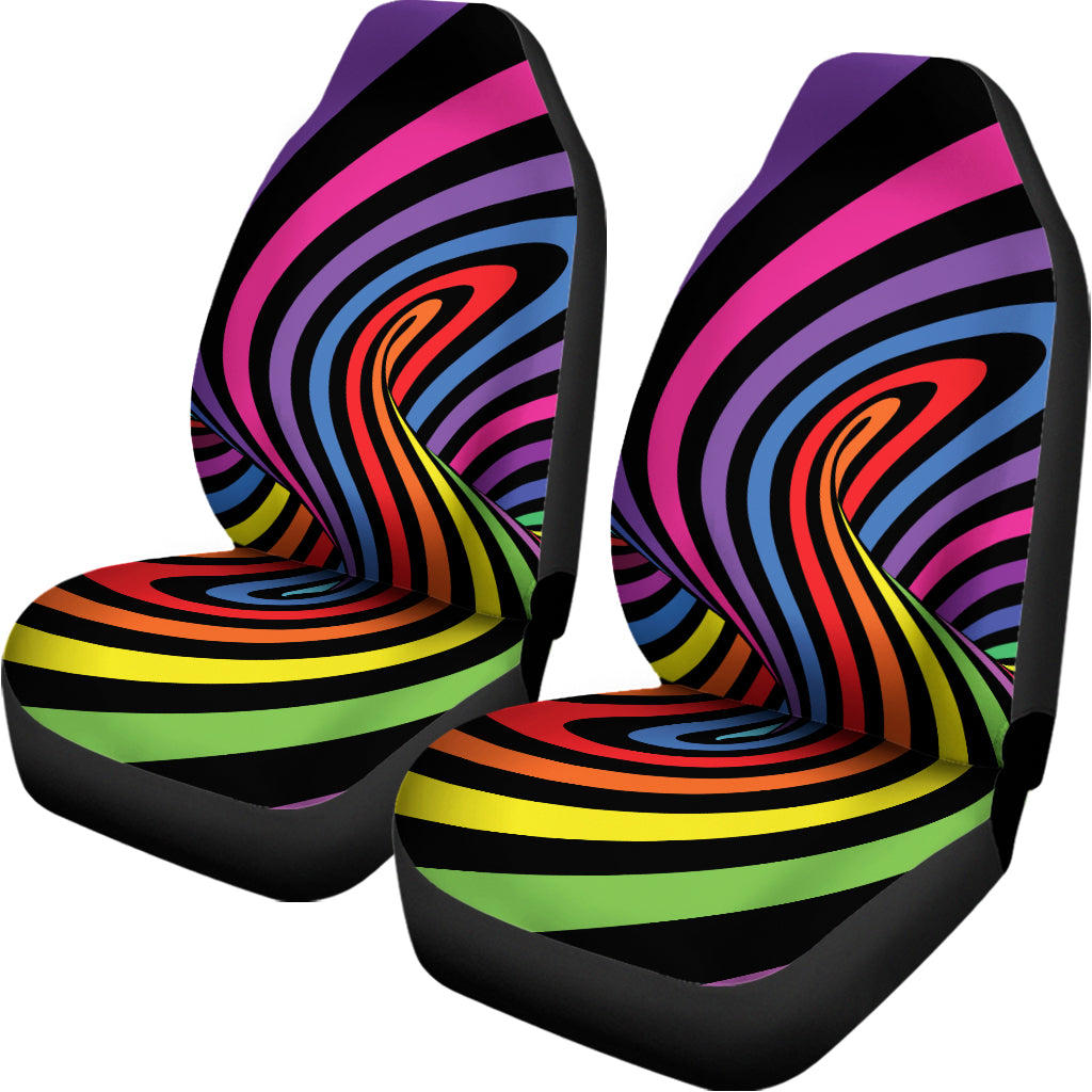 Rainbow Torus Psychedelic Print Universal Fit Car Seat Covers
