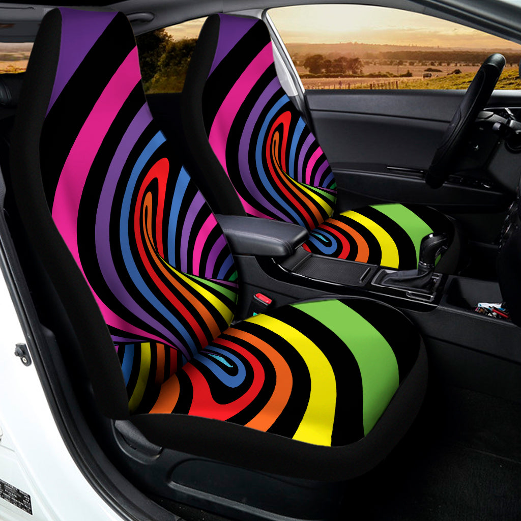 Rainbow Torus Psychedelic Print Universal Fit Car Seat Covers