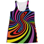Rainbow Torus Psychedelic Print Women's Racerback Tank Top