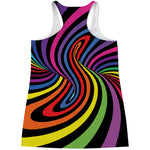 Rainbow Torus Psychedelic Print Women's Racerback Tank Top