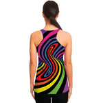 Rainbow Torus Psychedelic Print Women's Racerback Tank Top