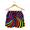 Rainbow Torus Psychedelic Print Women's Shorts