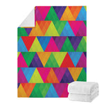 Rainbow Triangles Pattern Print Blanket