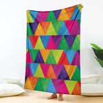 Rainbow Triangles Pattern Print Blanket
