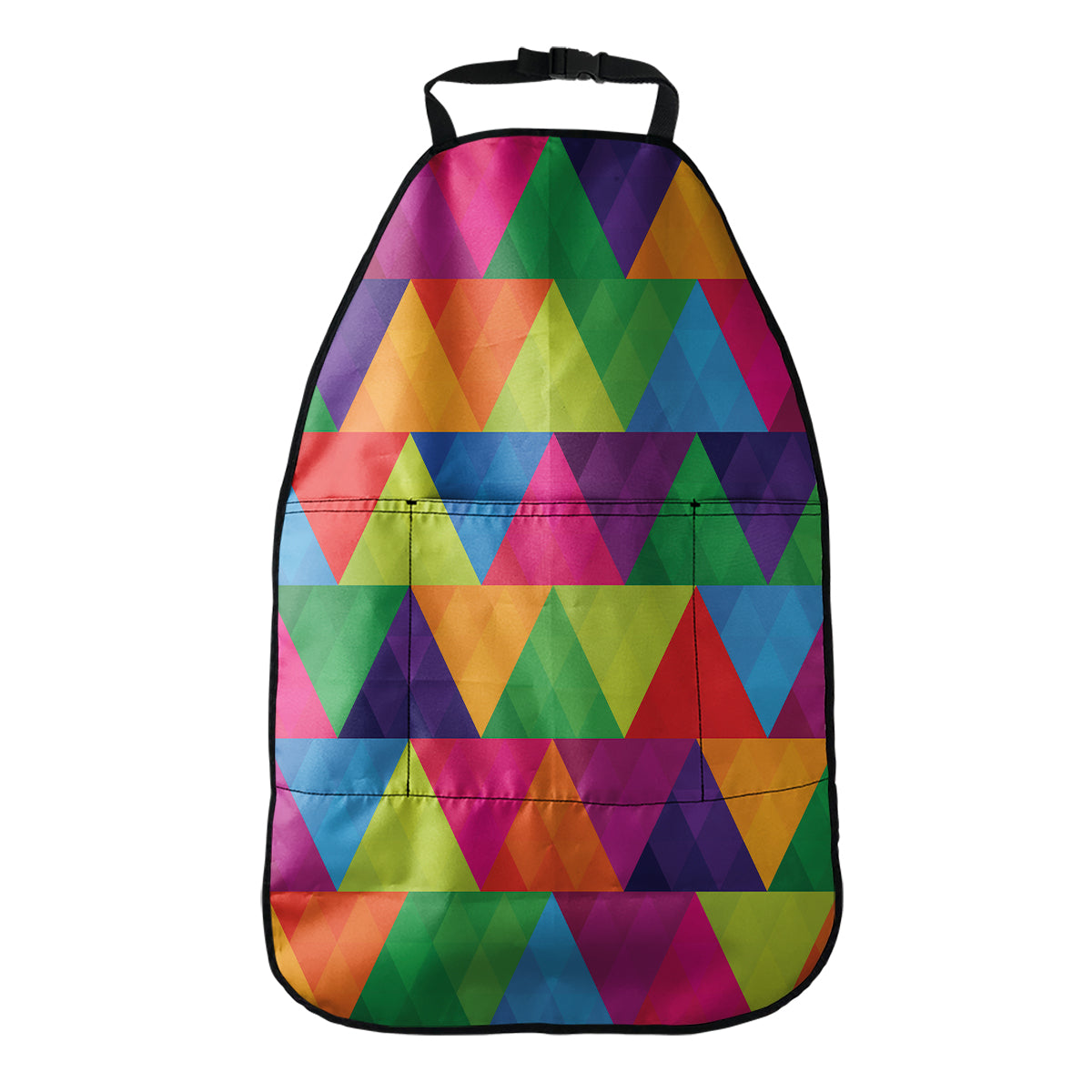 Rainbow Triangles Pattern Print Car Seat Organizers