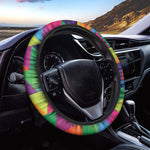 Rainbow Triangles Pattern Print Car Steering Wheel Cover