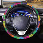 Rainbow Triangles Pattern Print Car Steering Wheel Cover