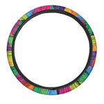 Rainbow Triangles Pattern Print Car Steering Wheel Cover
