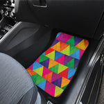 Rainbow Triangles Pattern Print Front Car Floor Mats
