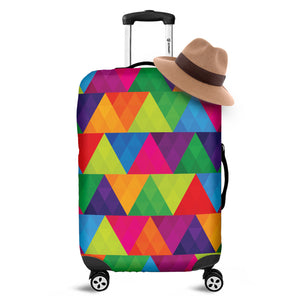 Rainbow Triangles Pattern Print Luggage Cover