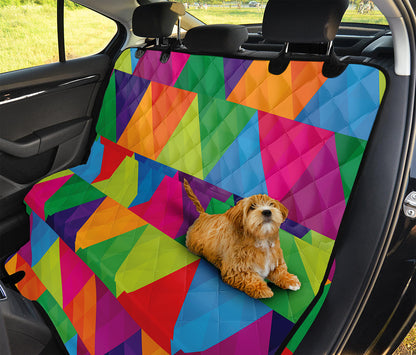 Rainbow Triangles Pattern Print Pet Car Back Seat Cover