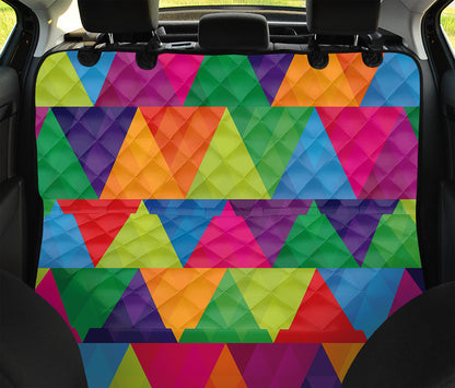 Rainbow Triangles Pattern Print Pet Car Back Seat Cover