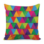 Rainbow Triangles Pattern Print Pillow Cover