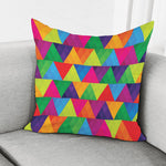 Rainbow Triangles Pattern Print Pillow Cover