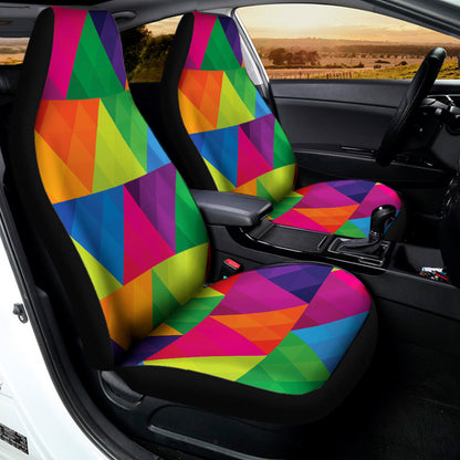 Rainbow Triangles Pattern Print Universal Fit Car Seat Covers