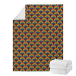 Rainbow Wave Pattern Print Blanket