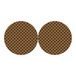 Rainbow Wave Pattern Print Car Coasters