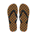 Rainbow Wave Pattern Print Flip Flops