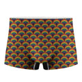 Rainbow Wave Pattern Print Men's Boxer Briefs