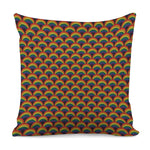 Rainbow Wave Pattern Print Pillow Cover