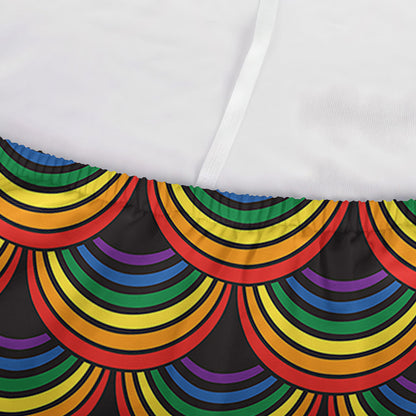 Rainbow Wave Pattern Print Sofa Cover