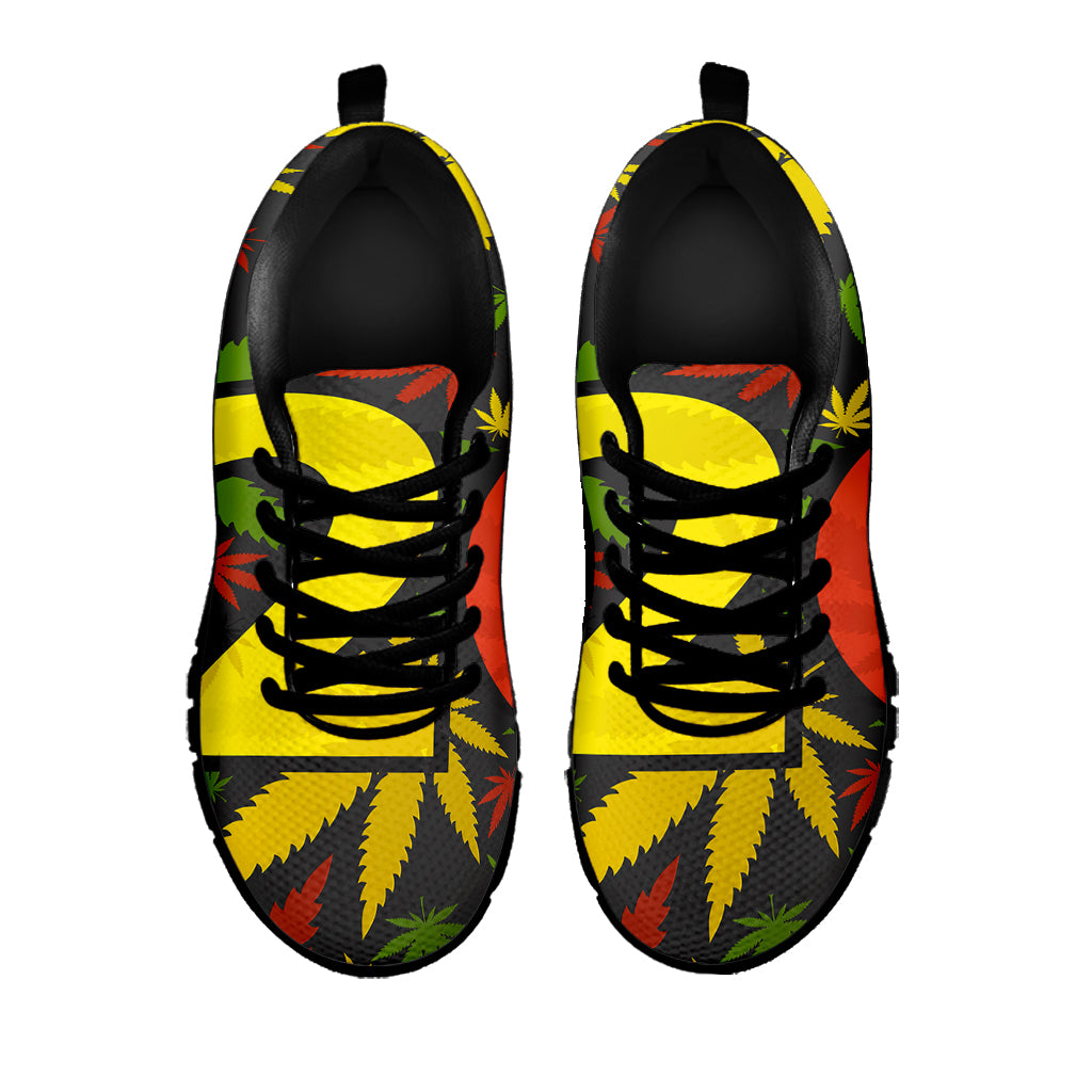 Rasta 420 Print Black Sneakers