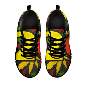 Rasta 420 Print Black Sneakers