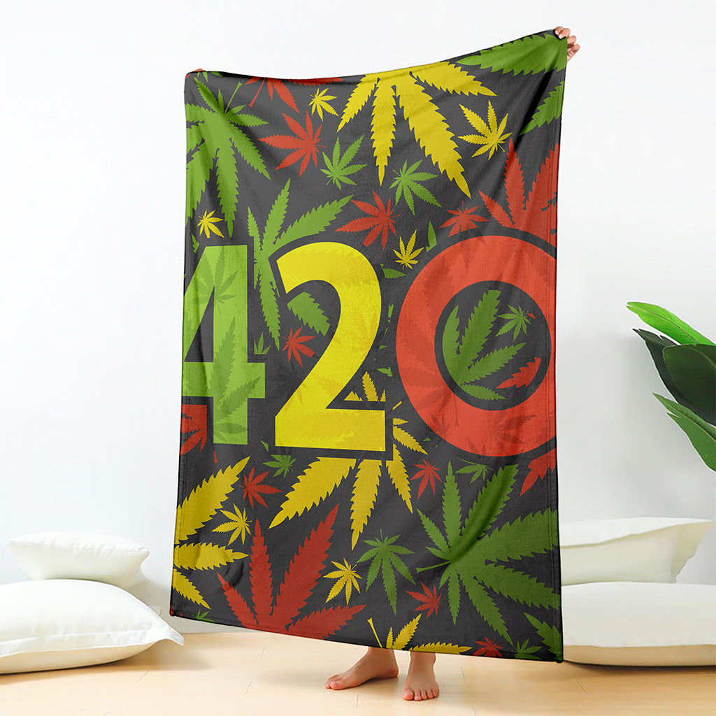 Rasta 420 Print Blanket