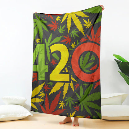 Rasta 420 Print Blanket