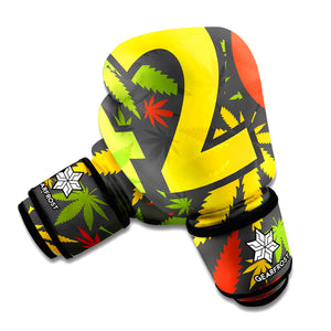 Rasta 420 Print Boxing Gloves