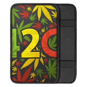 Rasta 420 Print Car Center Console Cover