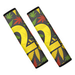 Rasta 420 Print Car Seat Belt Covers