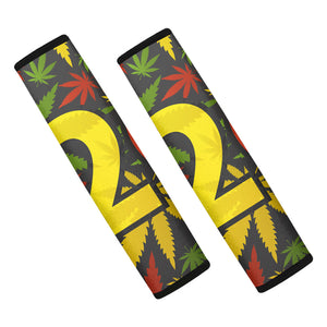 Rasta 420 Print Car Seat Belt Covers