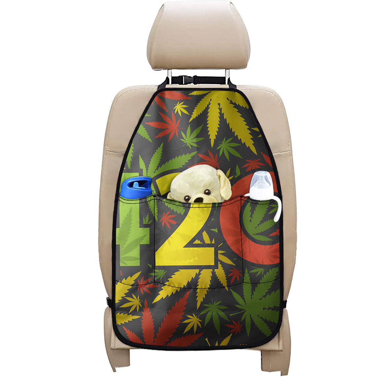 Rasta 420 Print Car Seat Organizers