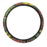 Rasta 420 Print Car Steering Wheel Cover