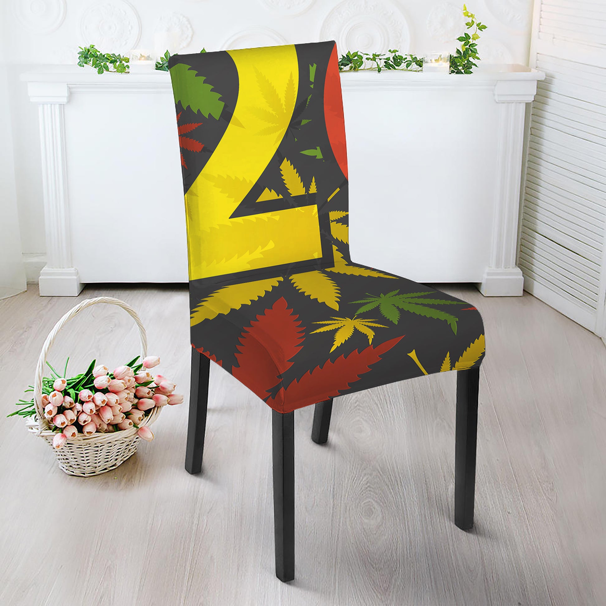 Rasta 420 Print Dining Chair Slipcover