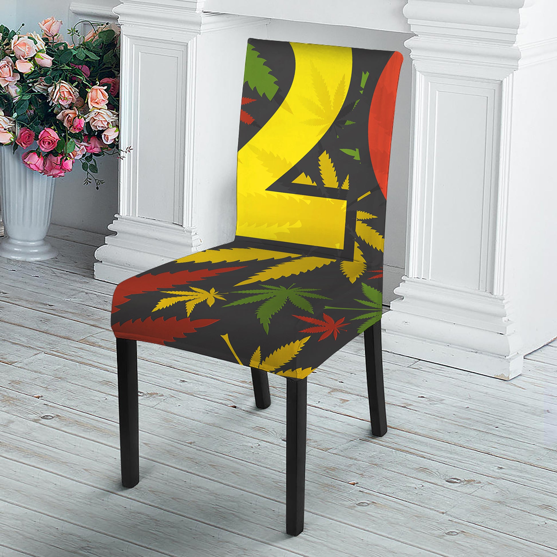 Rasta 420 Print Dining Chair Slipcover