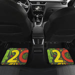 Rasta 420 Print Front and Back Car Floor Mats